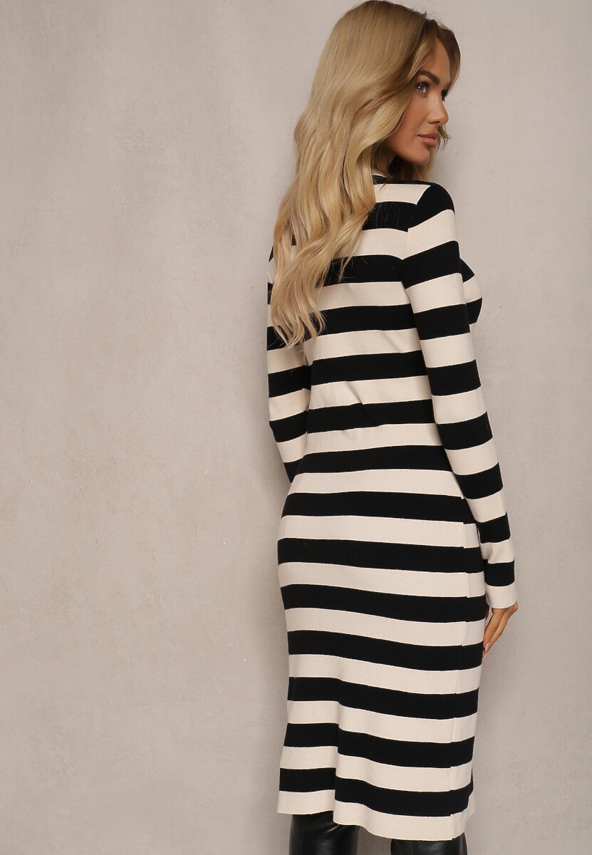 Rochie Naliria Crem cu negru 3