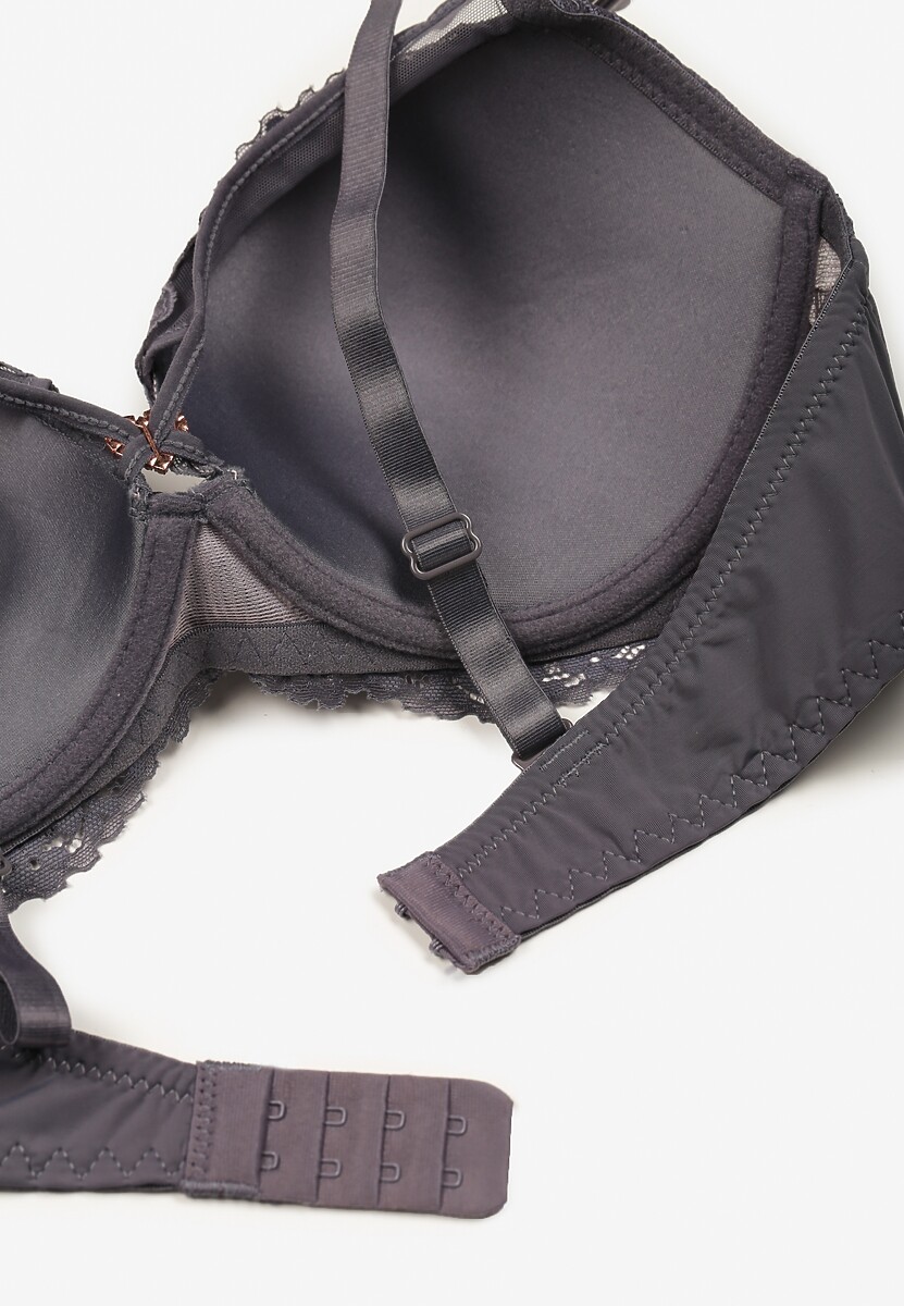 Sutien Temorina Gri cu roz 3