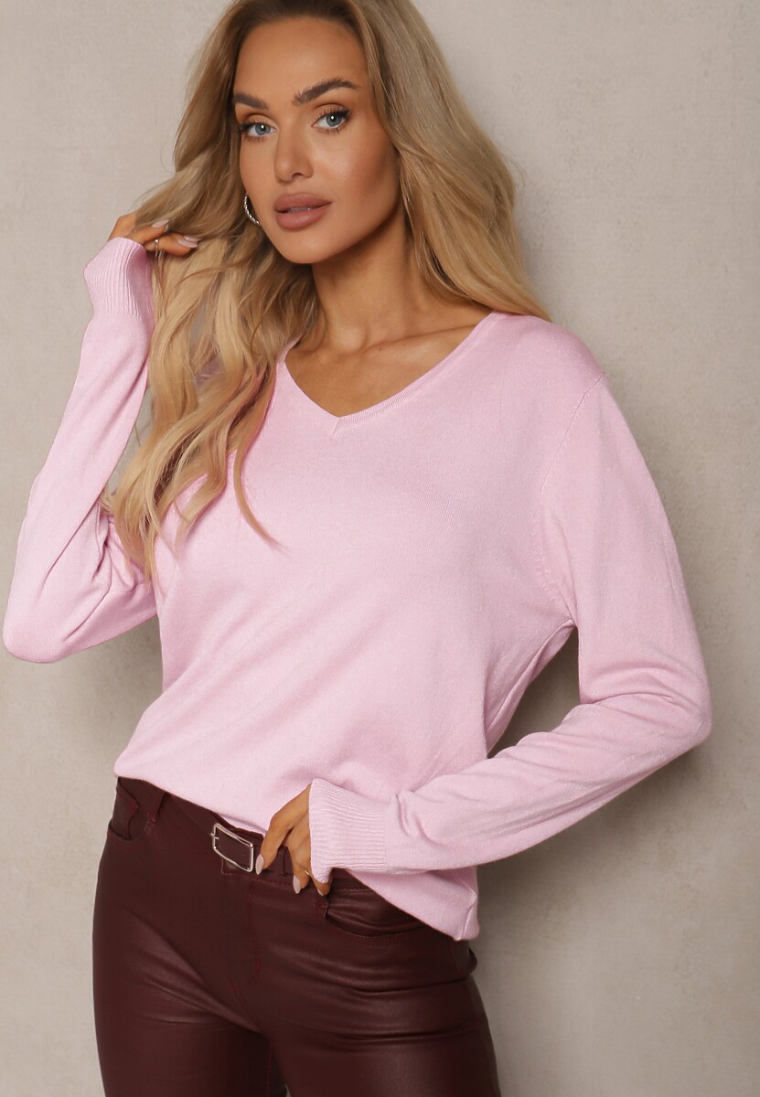 Pulover Roz deschis 2
