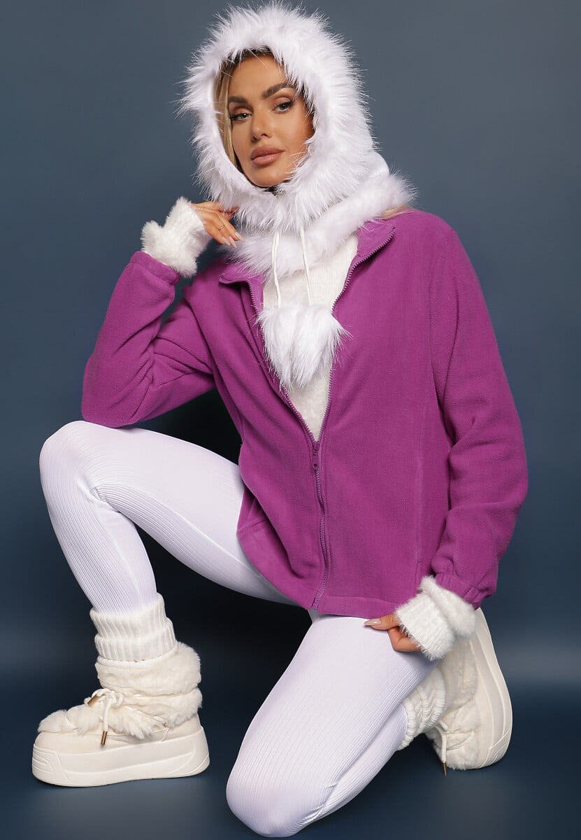 Fioletowy Casualowy Polar Dannira 1