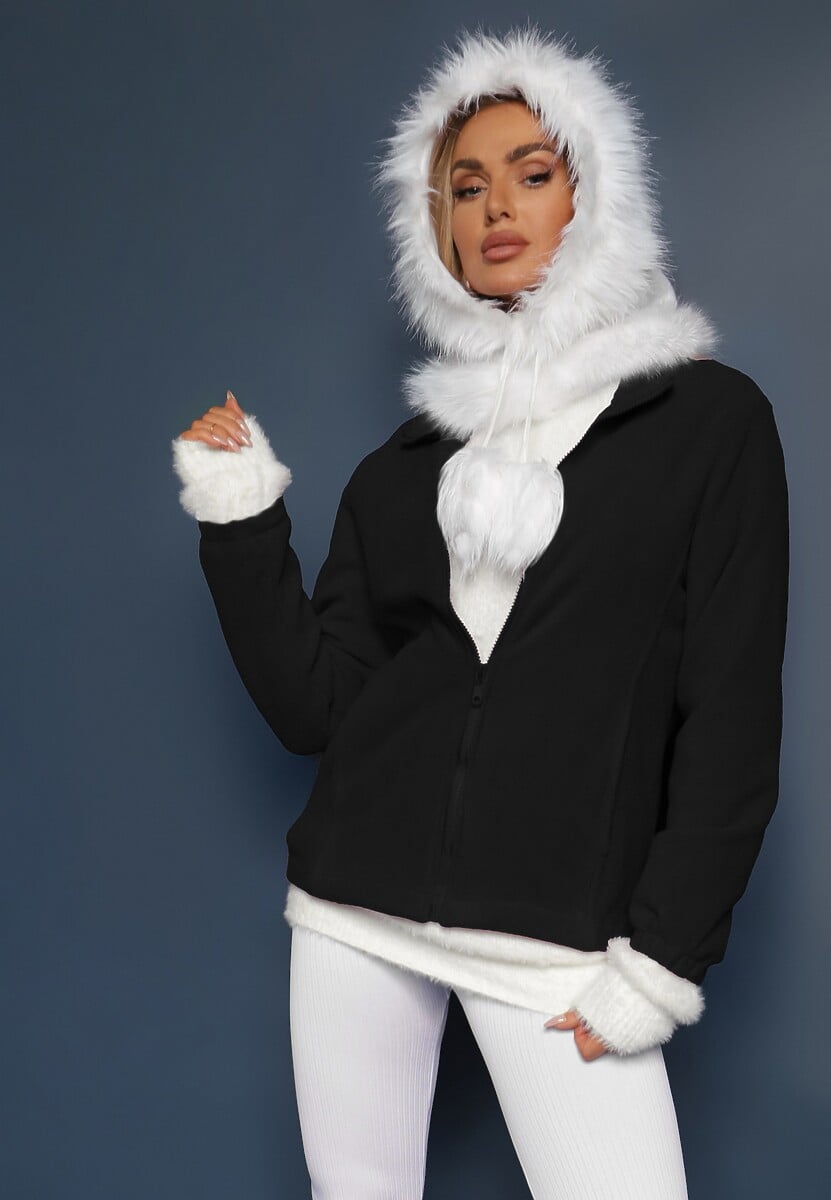 Czarny Casualowy Polar Dannira 1