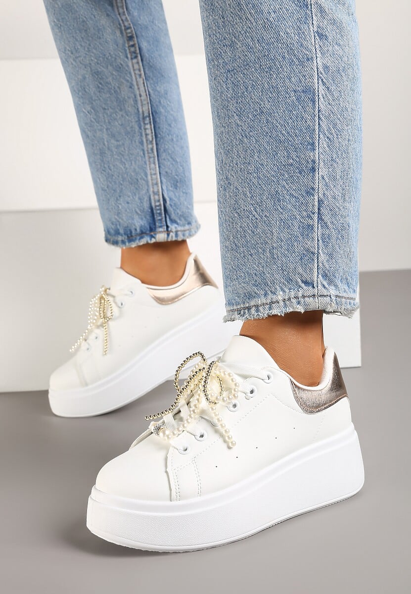 Sneakers Selavia Culoarea șampaniei 1