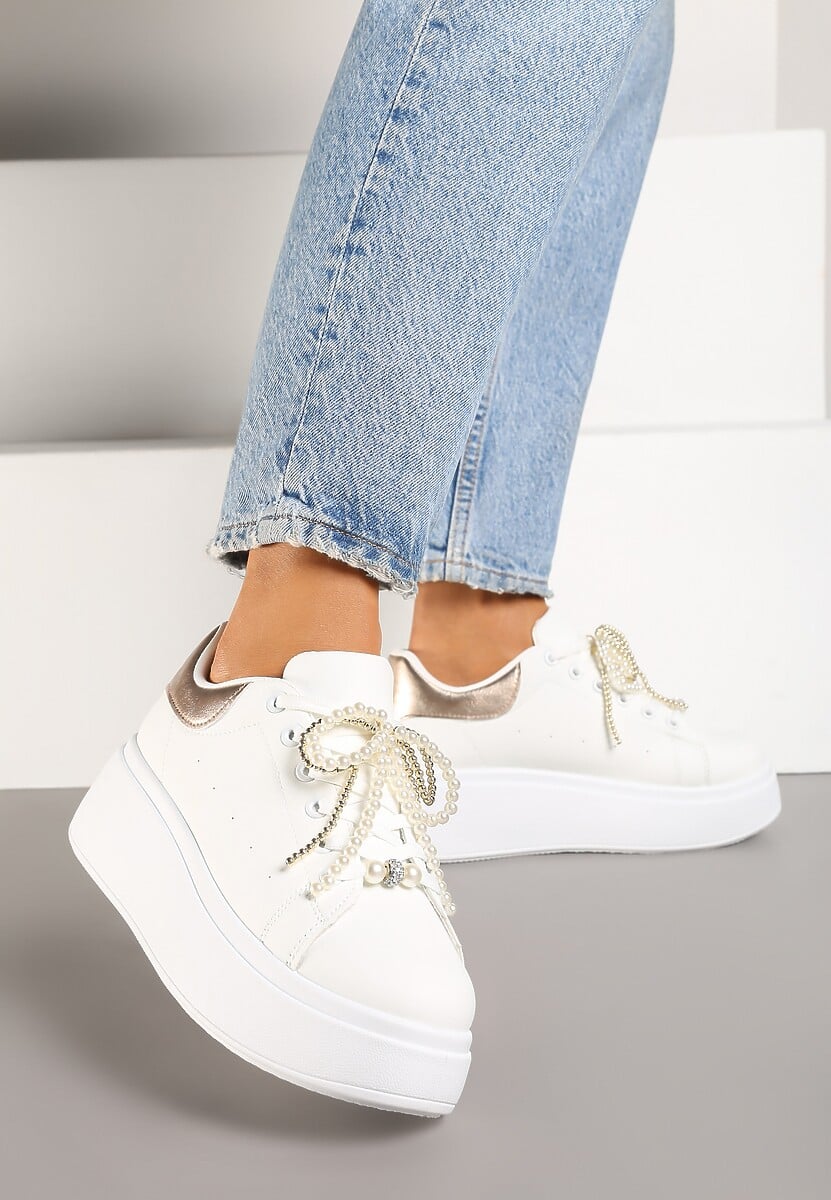 Sneakers Selavia Culoarea șampaniei 2