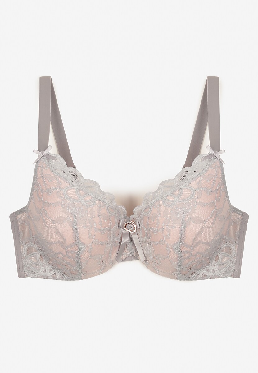 Sutien Neloris Gri cu roz 2