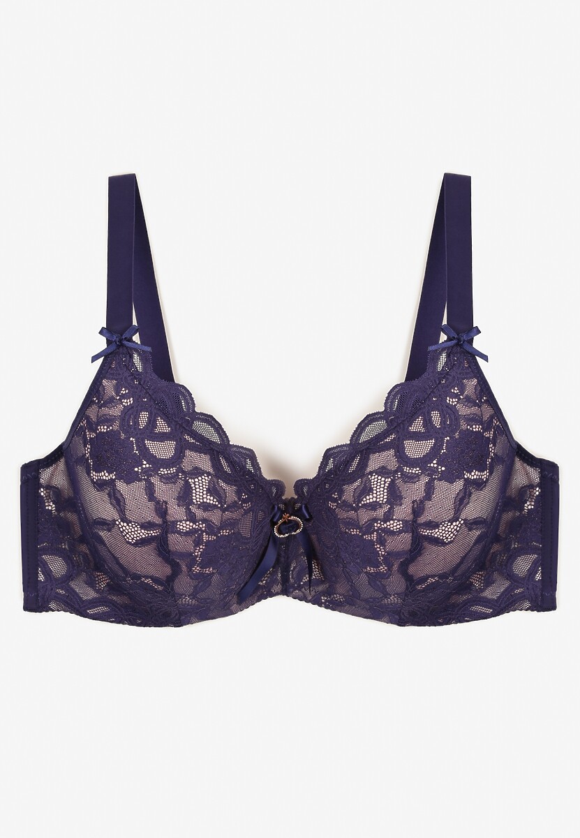 Sutien Neloris Bleumarin cu roz 2