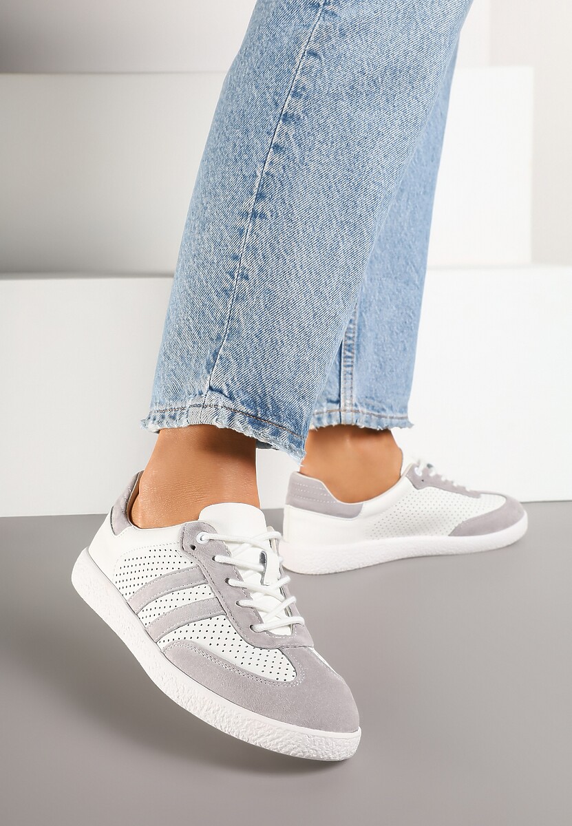Sneakers Enelis Gri cu alb 1