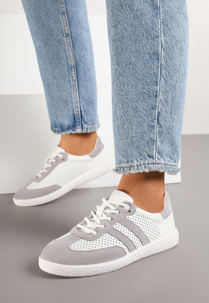 Sneakers Enelis Gri cu alb 2