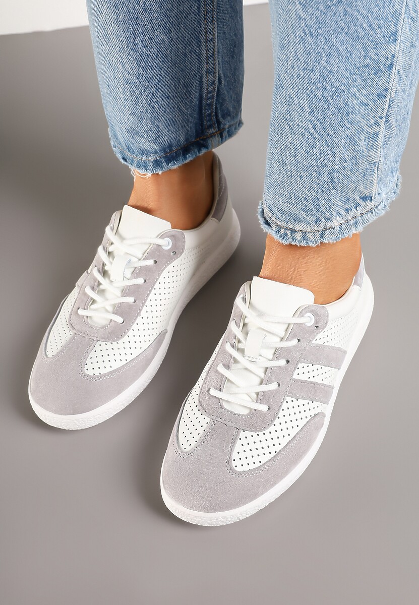 Sneakers Enelis Gri cu alb 3