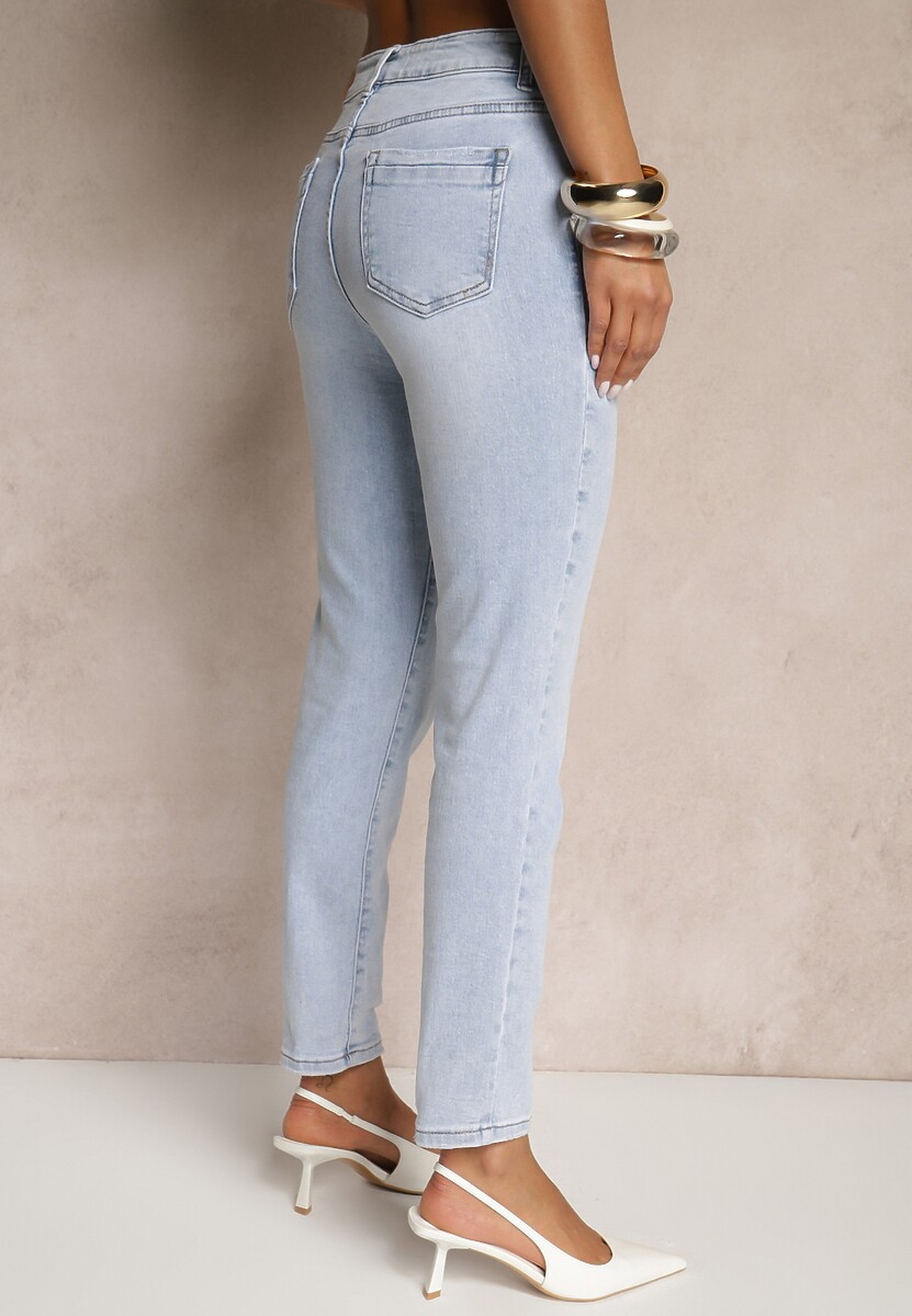 Jasnoniebieskie Jeansy Slim Regular Waist Ravionne 3