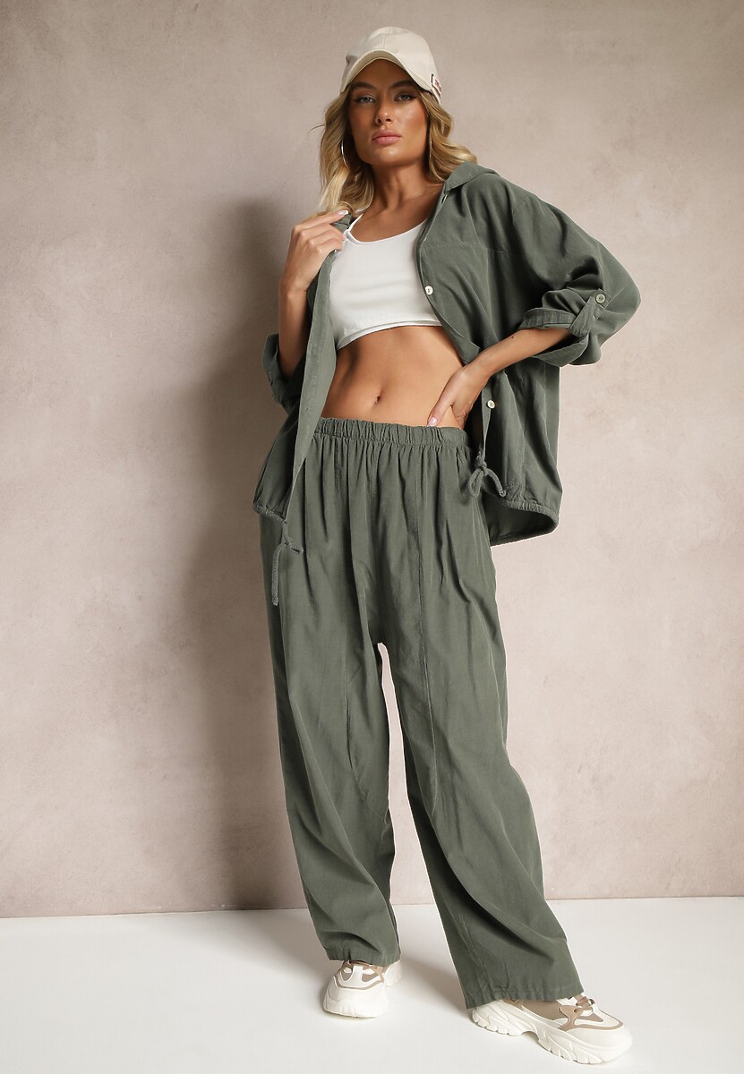 Pantaloni Velili Verde închis 1