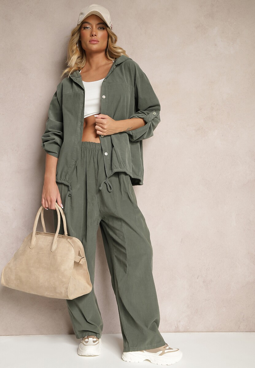 Pantaloni Velili Verde închis 2
