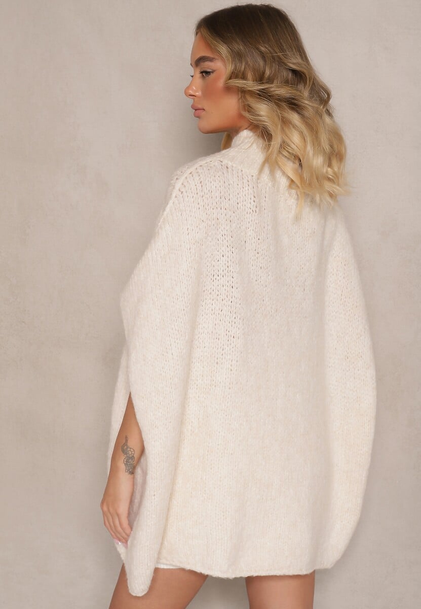 Pulover pe gât Hanivania Bej deschis 3