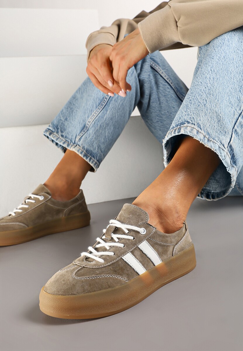 Sneakers Alotia Bej închis 2