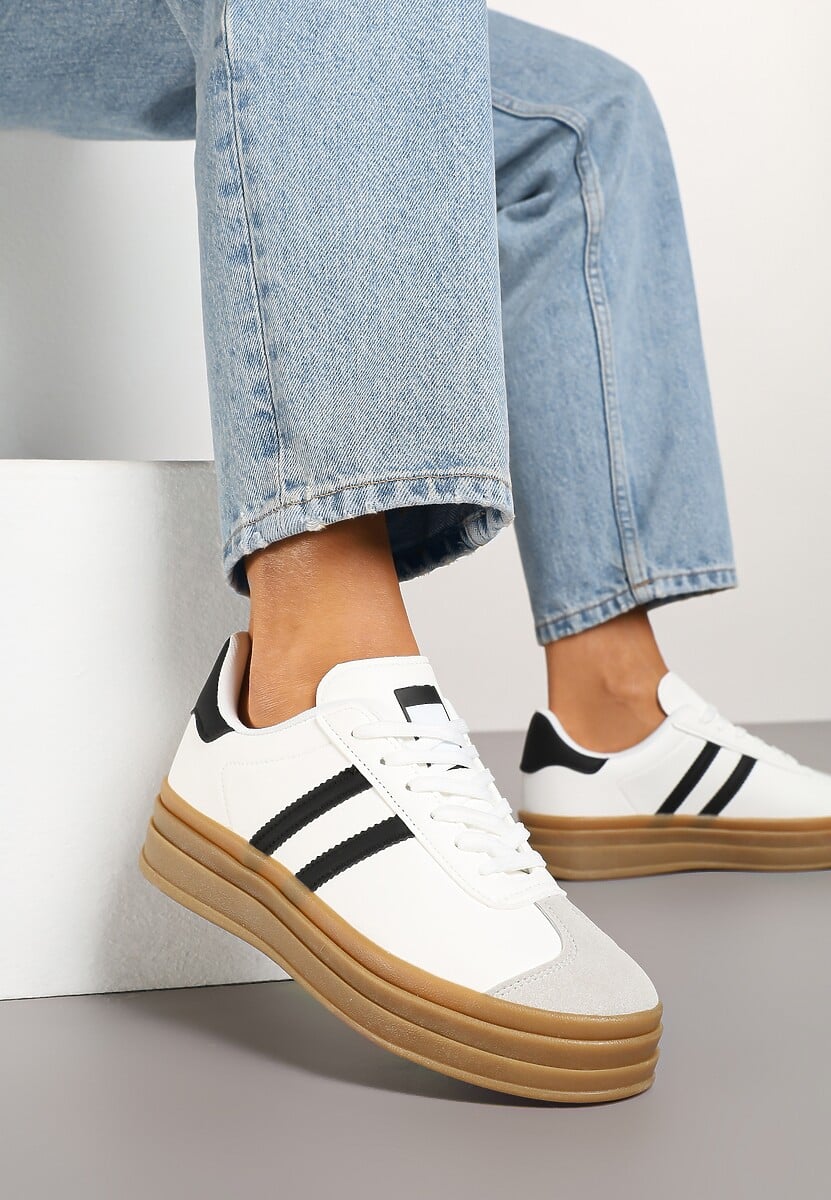 Sneakers Alb cu negru 1