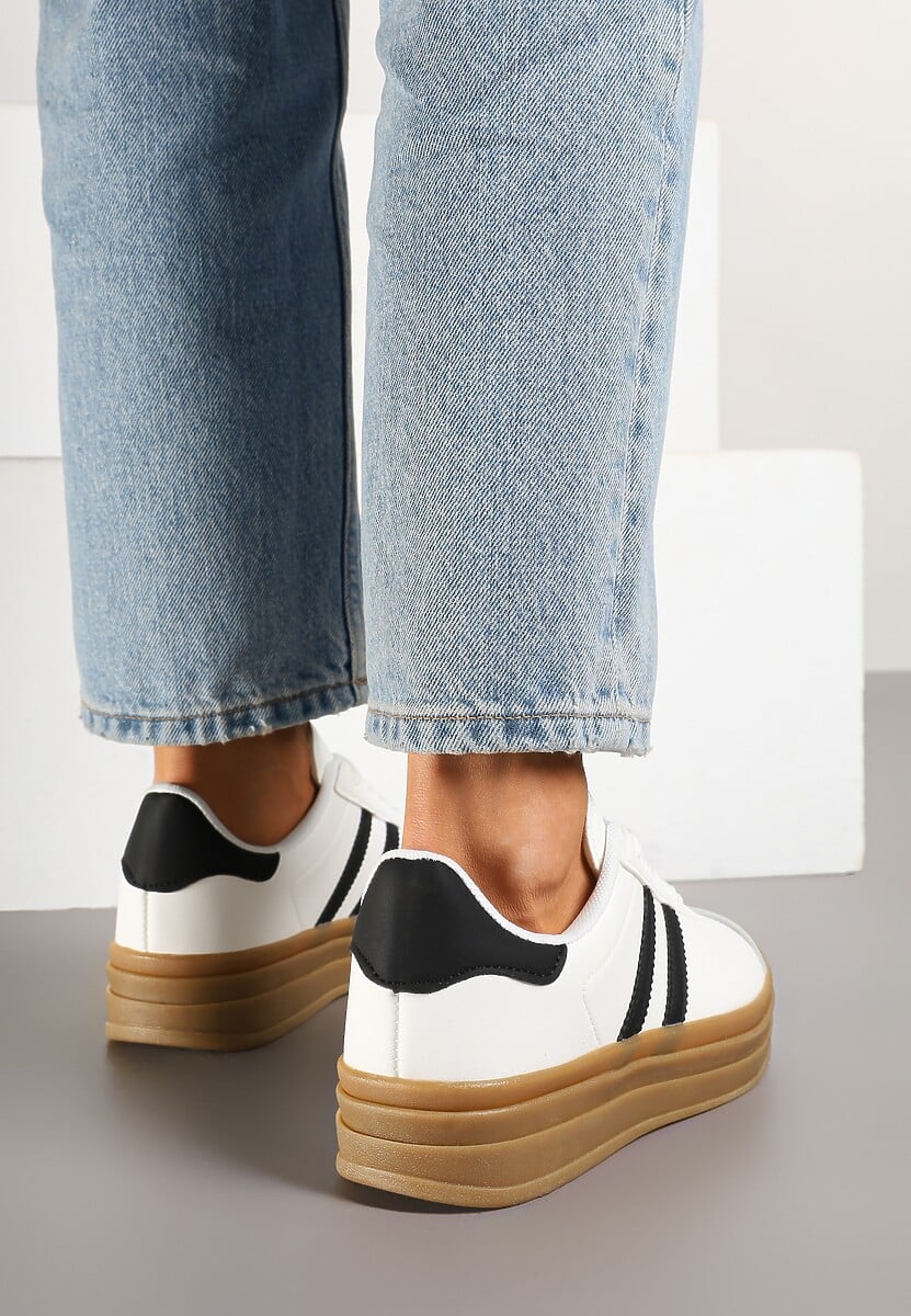Sneakers Alb cu negru 3
