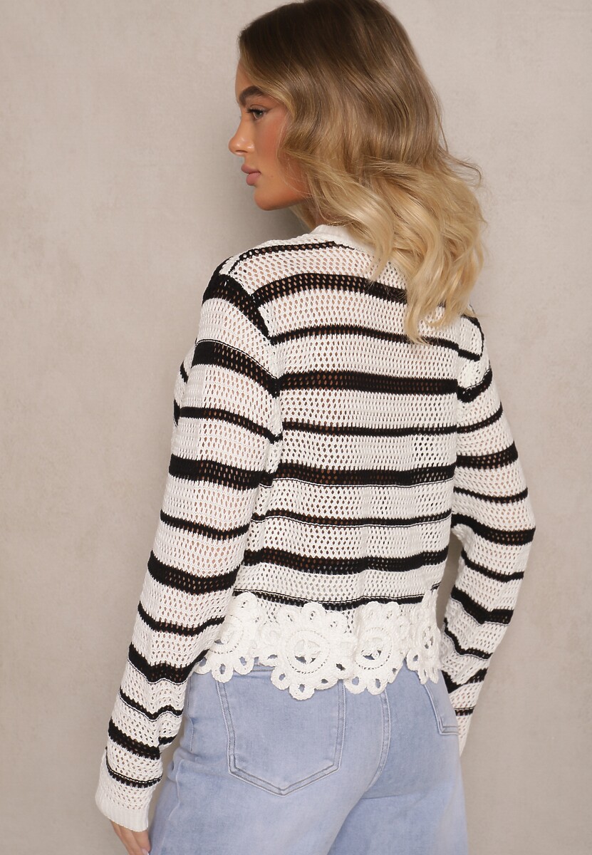 Pulover Sovavia Alb cu negru 3