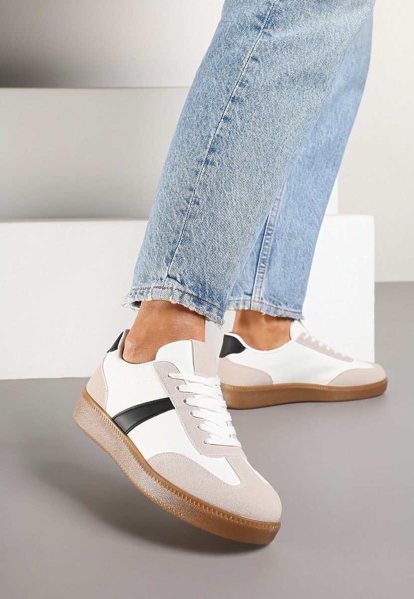Sneakers Hanivra Alb cu negru 2