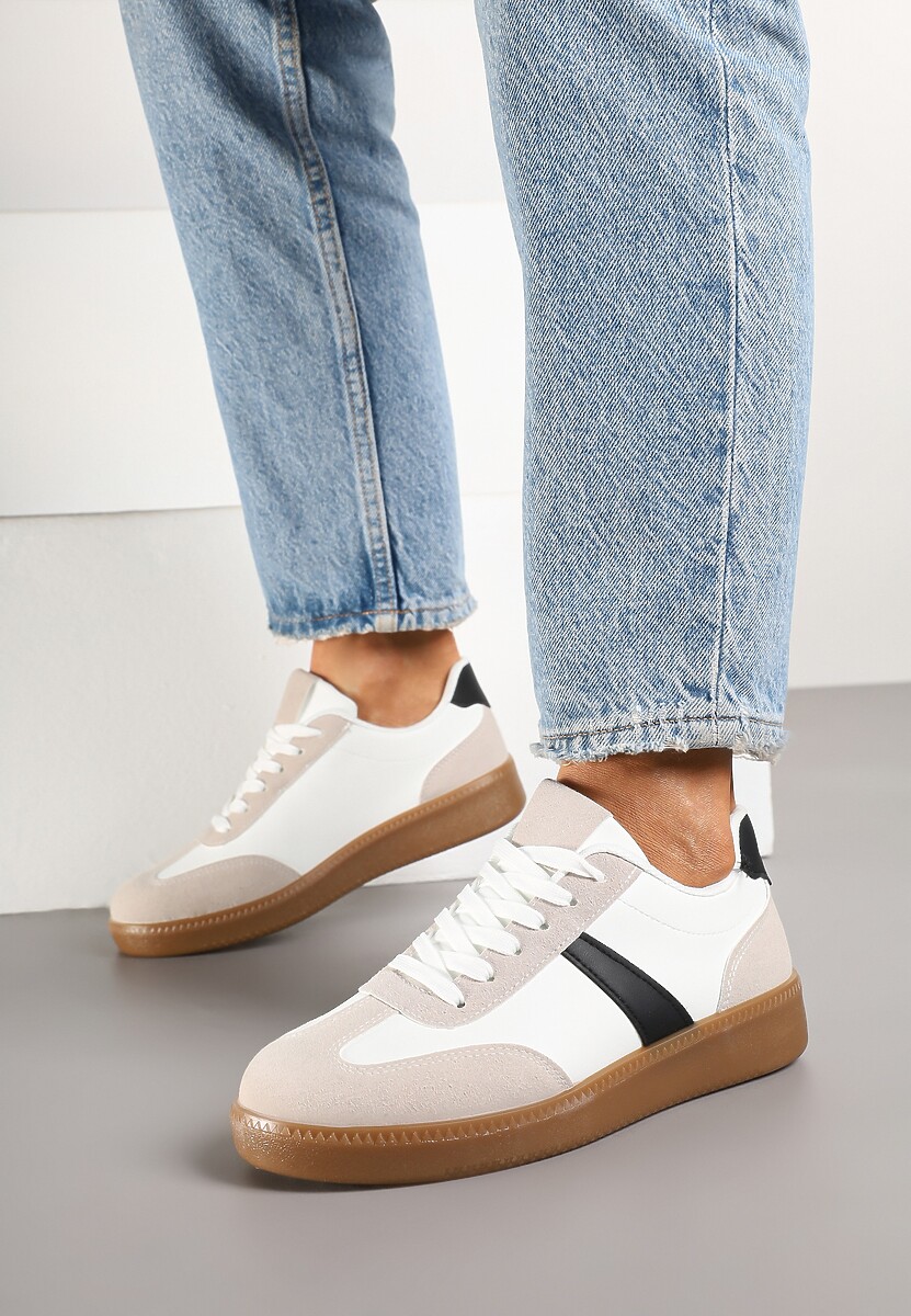 Sneakers Hanivra Alb cu negru 3