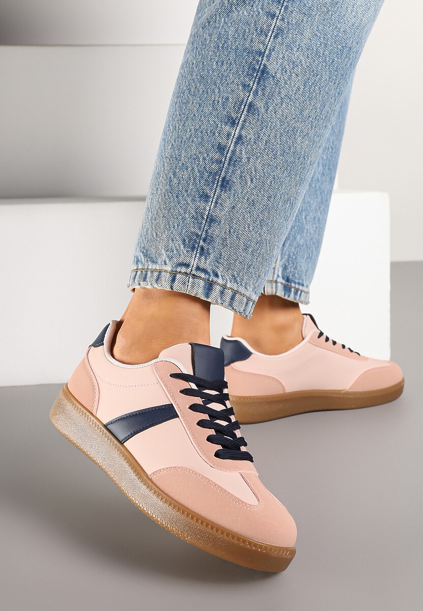 Sneakers Hanivra Roz cu bleumarin 1