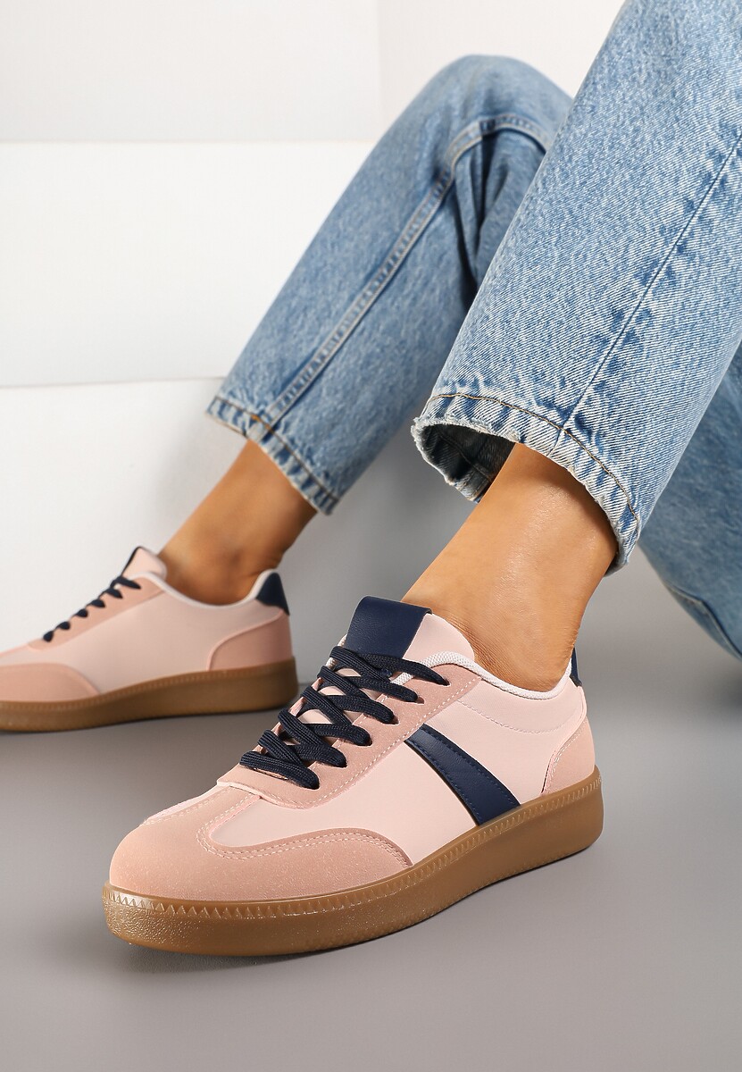 Sneakers Hanivra Roz cu bleumarin 2