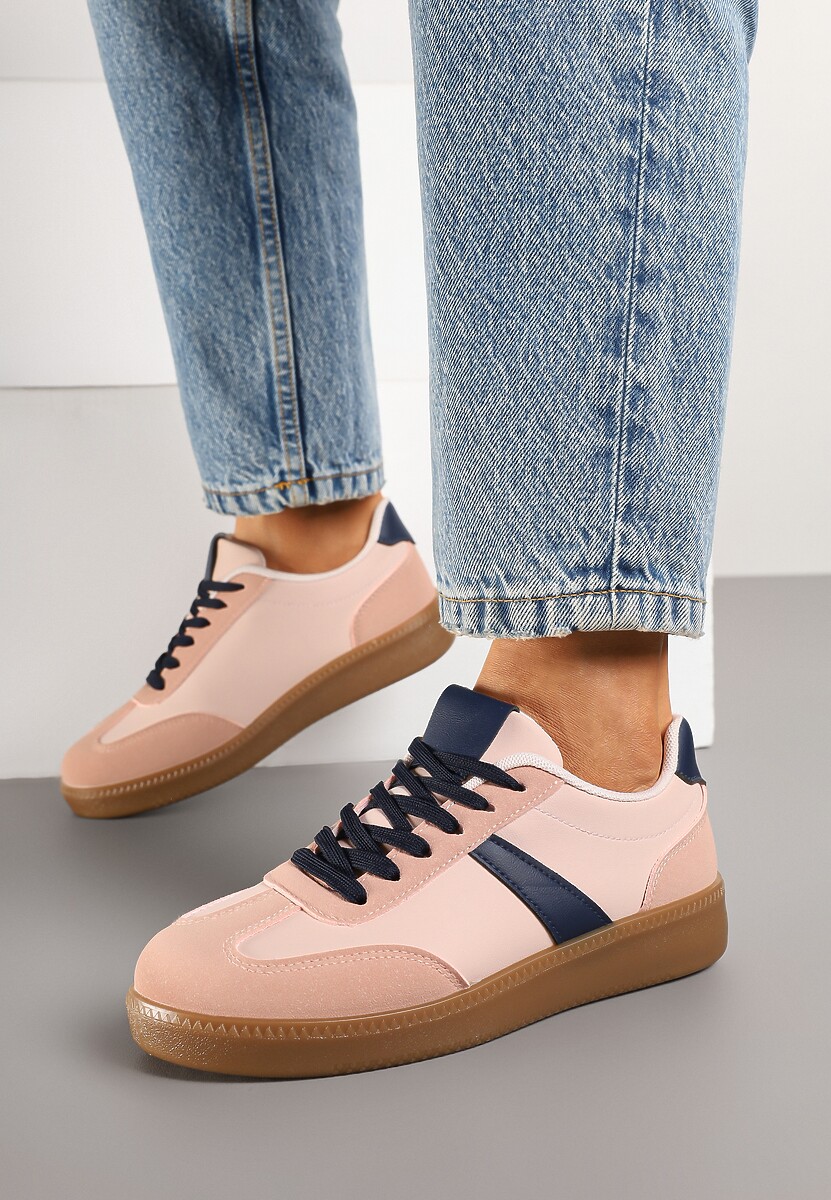 Sneakers Hanivra Roz cu bleumarin 3