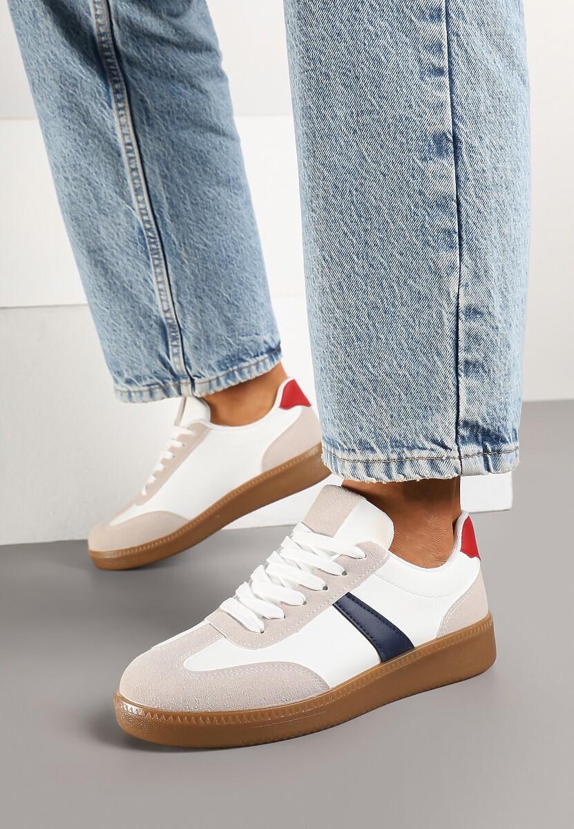 Sneakers Hanivra Alb cu bleumarin 3