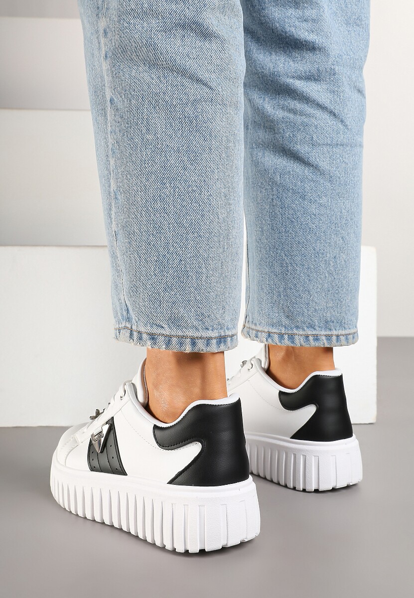 Sneakers Eleanilia Alb cu negru 3