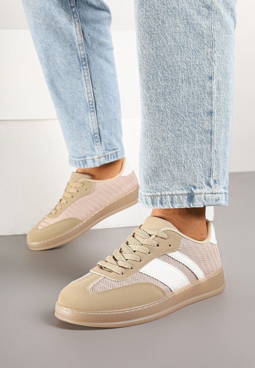 Sneakers Eleaniria Bej închis 3