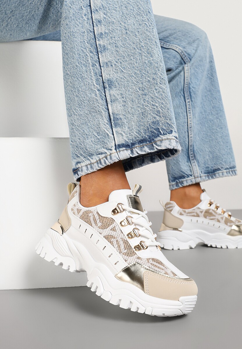 Sneakers Gonavielle Alb cu bej 1
