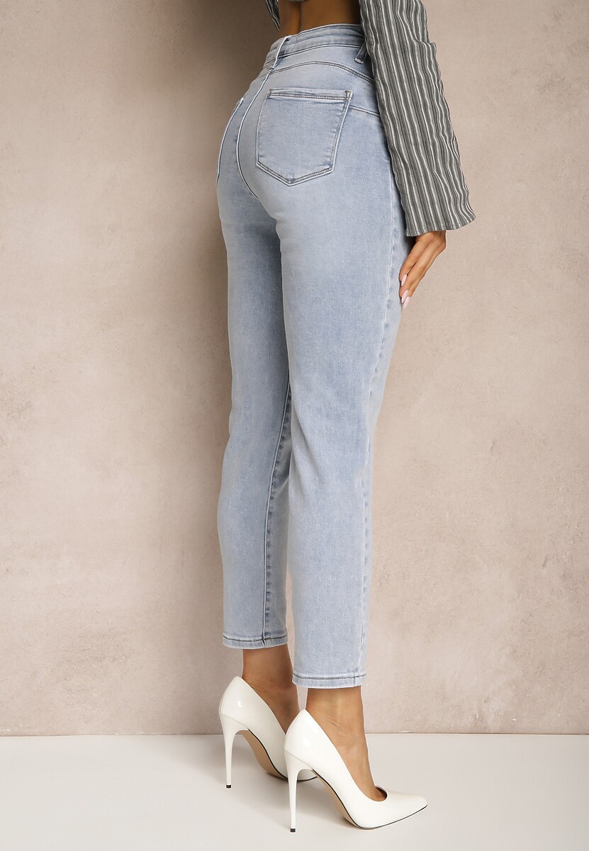 Jasnoniebieskie Jeansy z Bawełny Typu Skinny Selinda 3