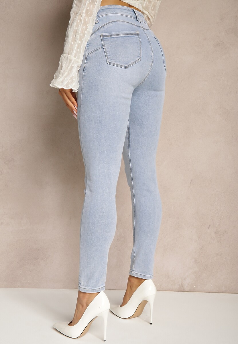 Jasnoniebieskie Jeansy Skinny High Waist Ulivora 3