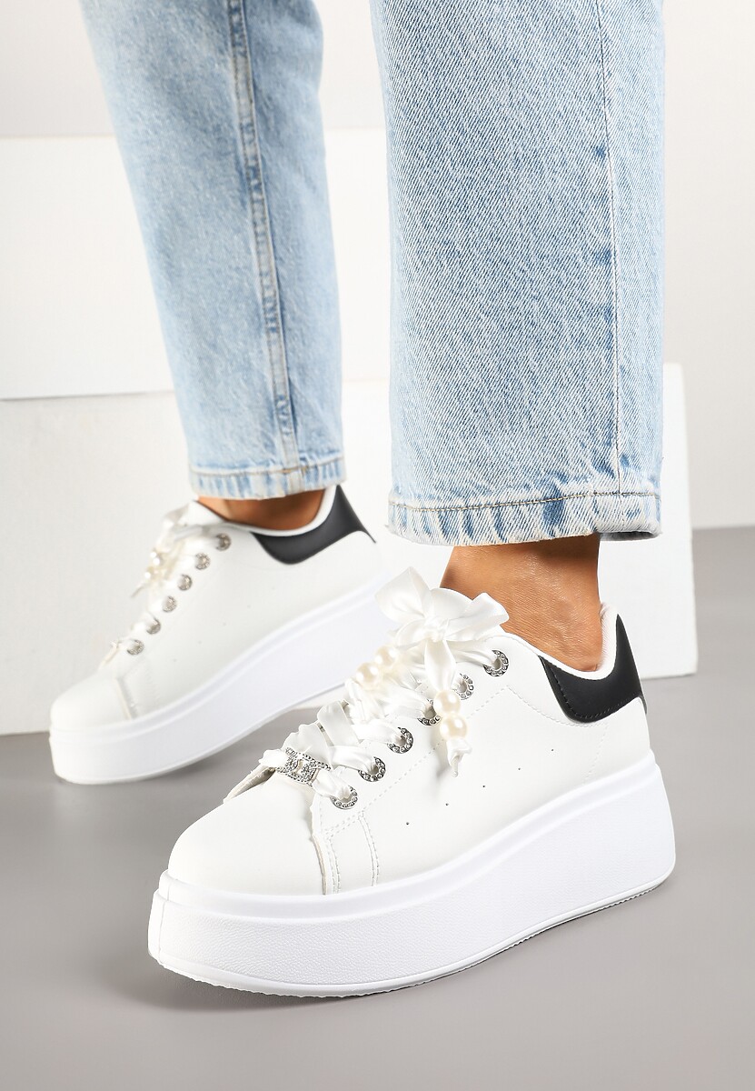 Sneakers Aviriel Alb cu negru 2