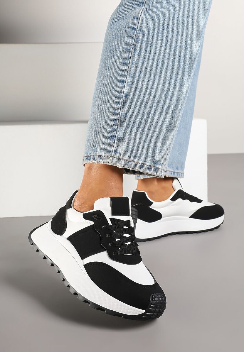 Czarne Sneakersy w Streetwearowym Stylu na Platformie Nonarisa 2