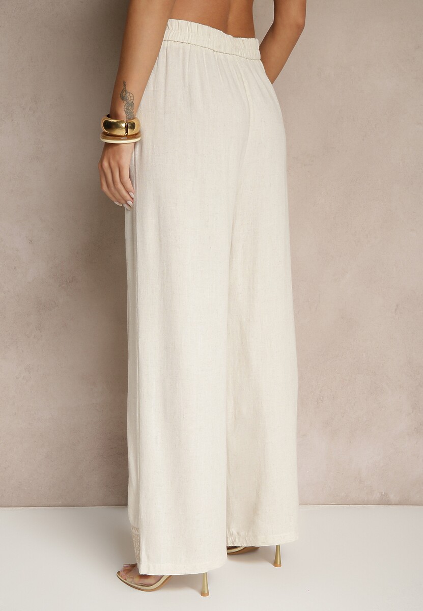 Pantaloni Wilirna Bej 3