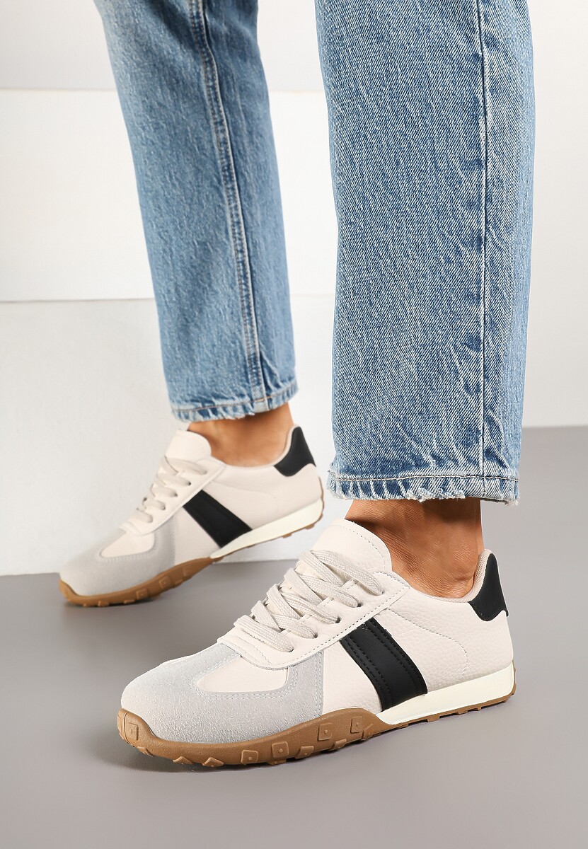 Sneakers Ilanlin Bej cu negru 1