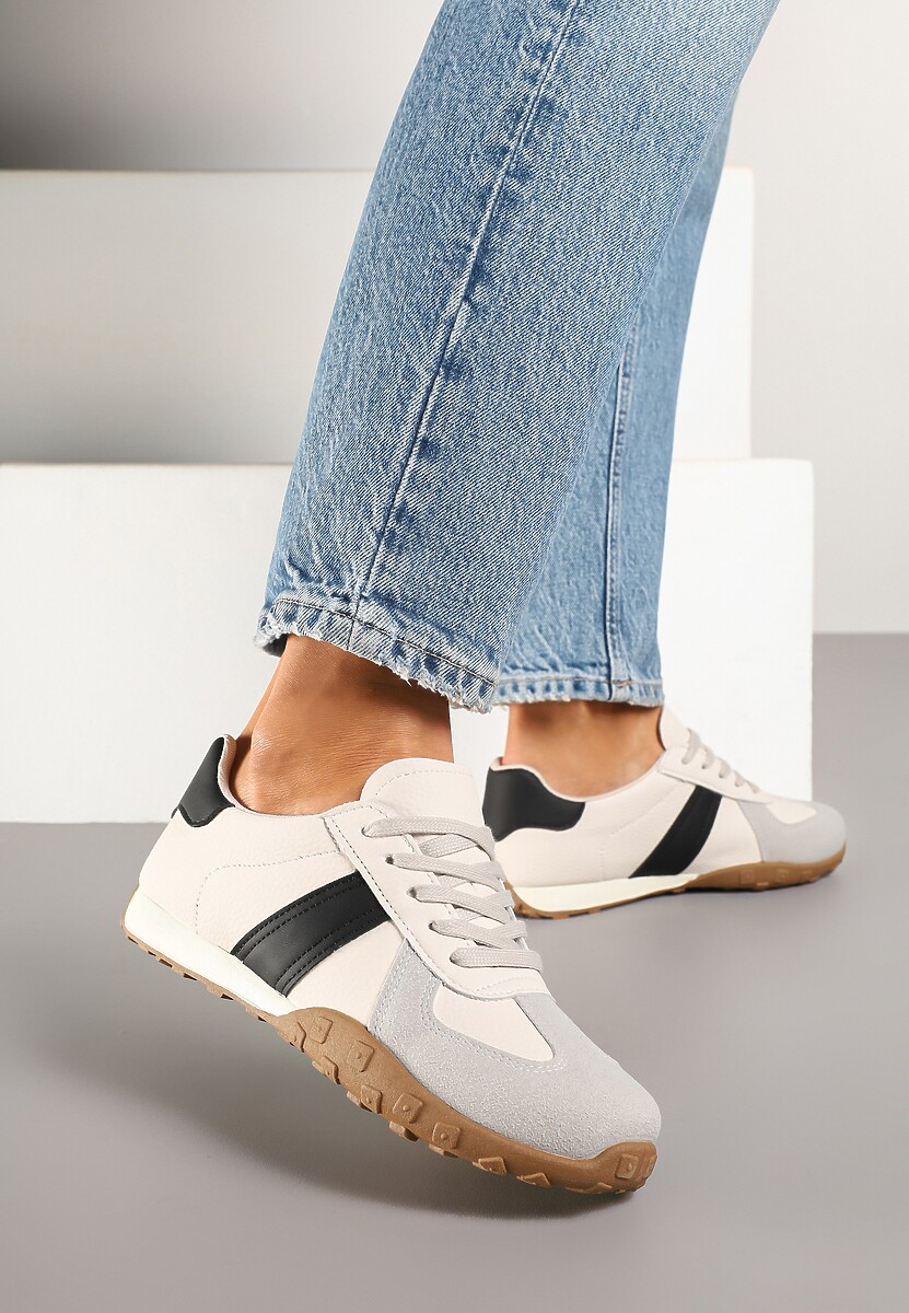 Sneakers Ilanlin Bej cu negru 2