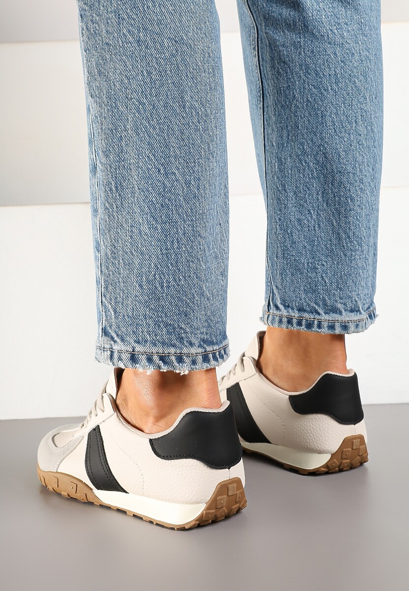 Sneakers Ilanlin Bej cu negru 3