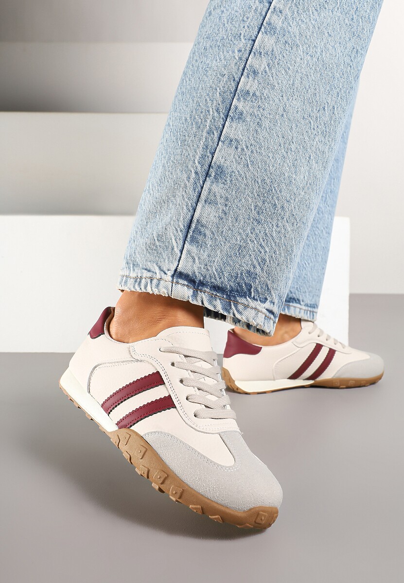 Sneakers Atompia Bej cu roșu 1