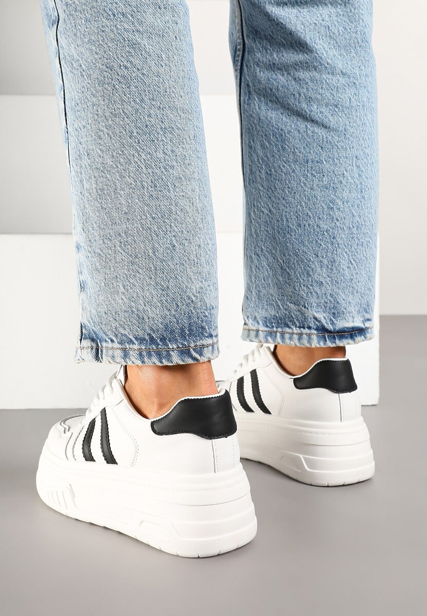 Sneakers Fonadel Alb cu negru 3