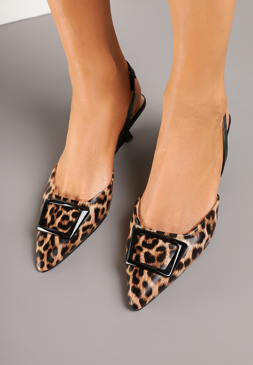 Pantofi cu toc Korreia Imprimeu leopard 3
