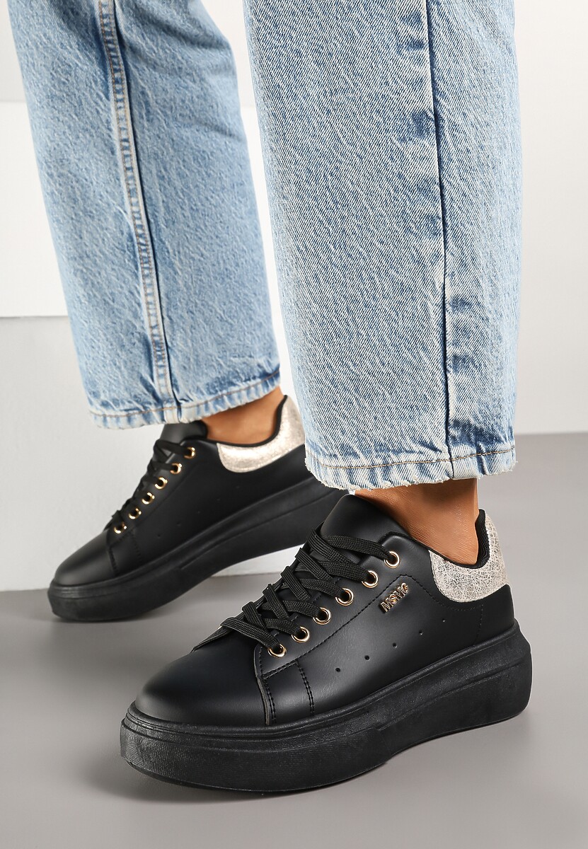 Sneakers Alirisa Negru cu argintiu 2