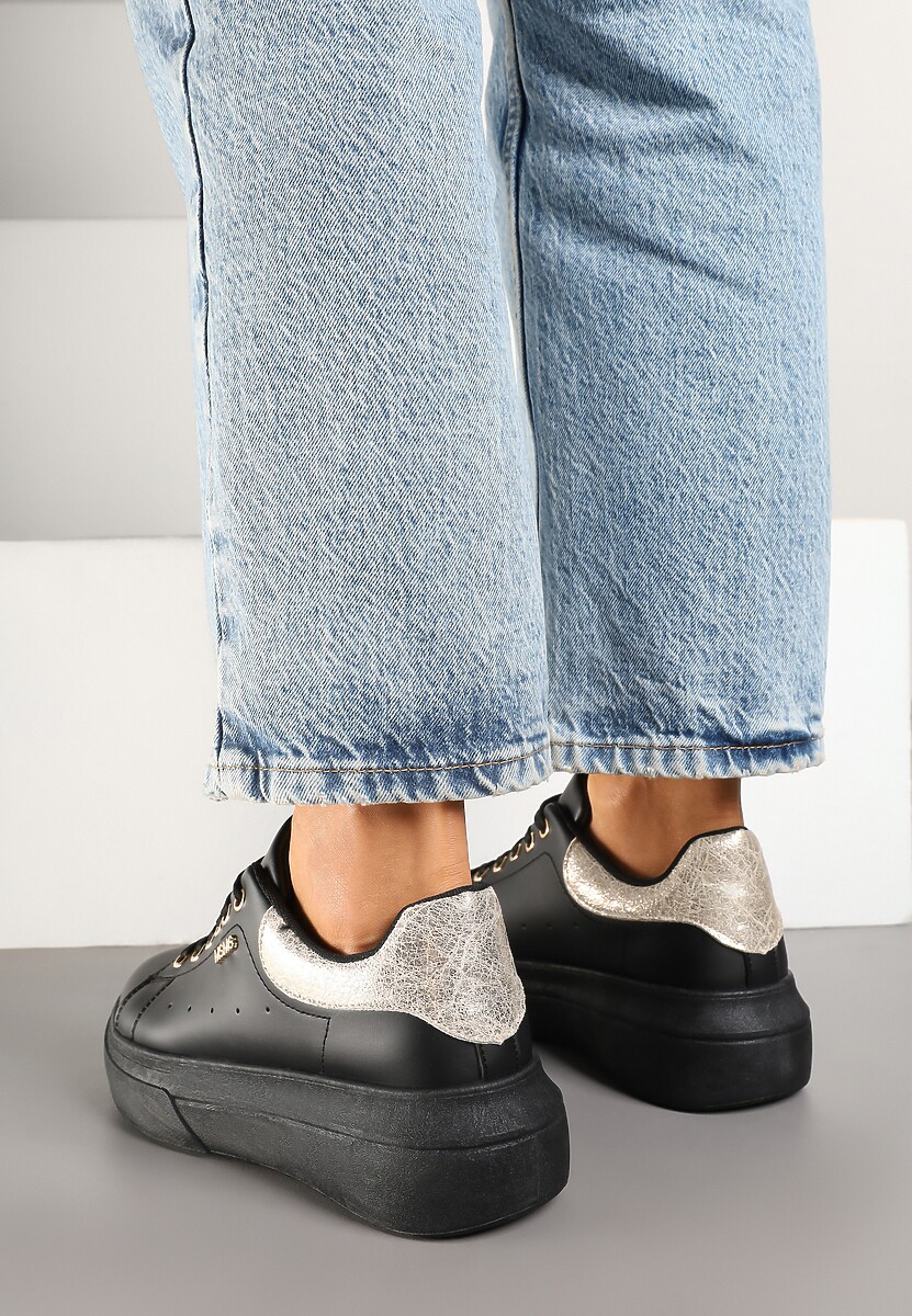 Sneakers Alirisa Negru cu argintiu 3