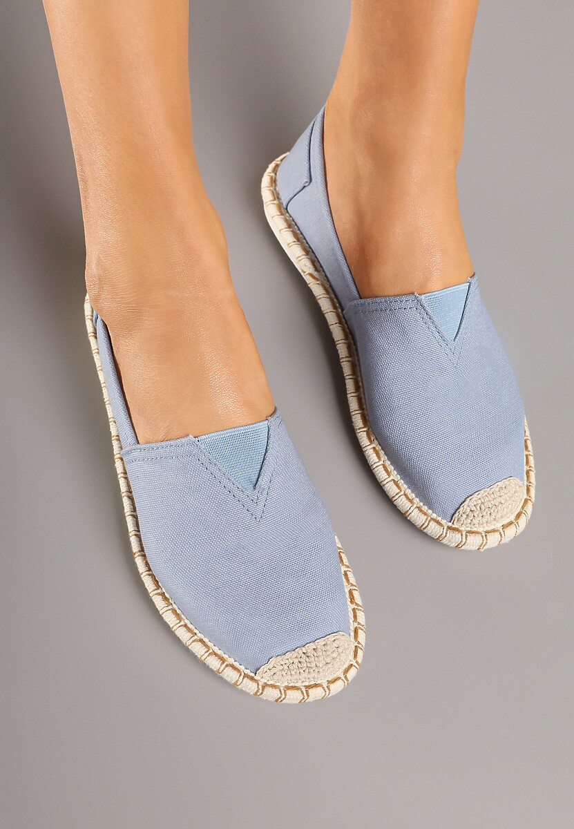 Jasnoniebieskie Wsuwane Espadryle Ozdobione Przeszyciami Baliris 3