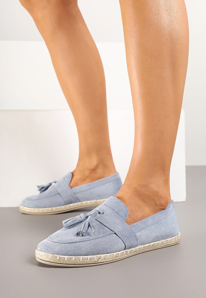 Jasnoniebieskie Espadryle przed Kostkę z Ozdobnymi Chwostami Marilsa 2