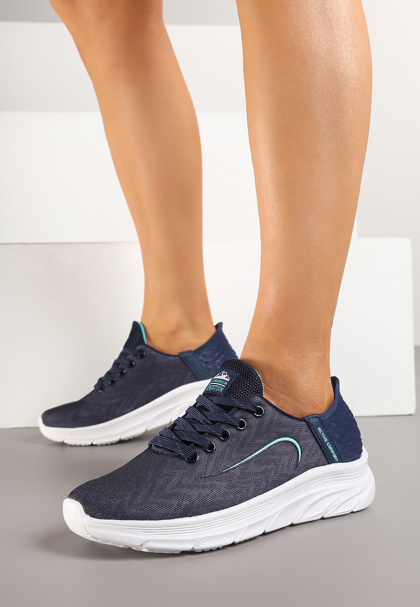Sneakers Darilen Bleumarin cu verde mentă 2