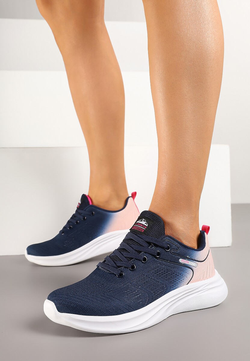 Pantofi sport Elanielia Bleumarin cu roz 1