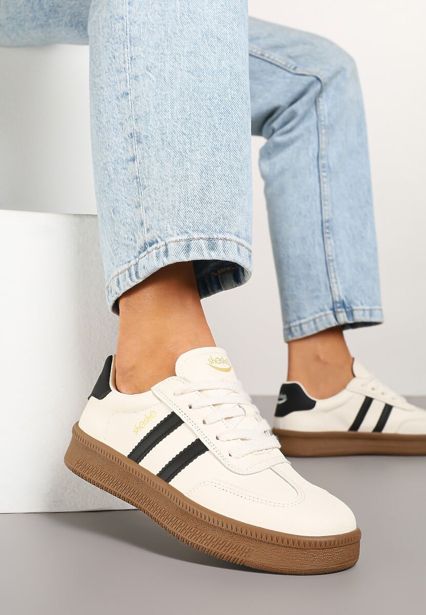 Sneakers Wenilan Bej cu negru 2