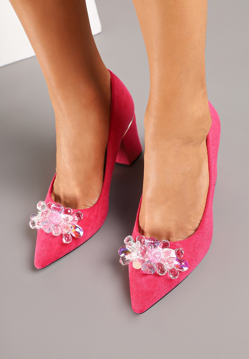 Pantofi cu toc Miliena Roz 3