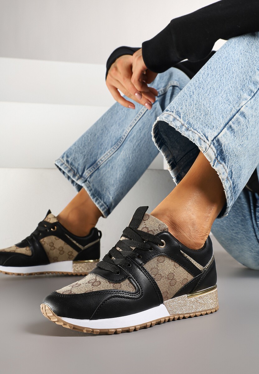 Sneakers Soltia Negru cu maro 1
