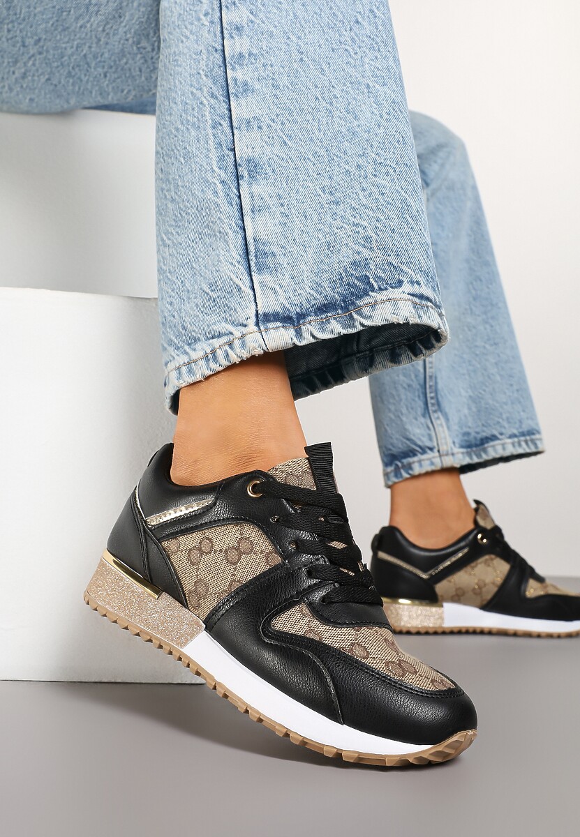 Sneakers Soltia Negru cu maro 2